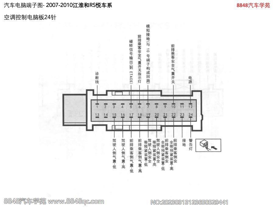 2007-2010江淮和悦RS-空调控制电脑板24针